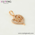 34102 xuping mode plaqué or en forme de coeur multi pendentif en pierre